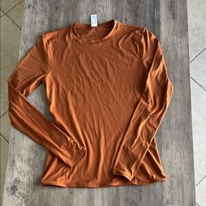 lululemon athletica Rust soft stretchy Long Sleeve Tee